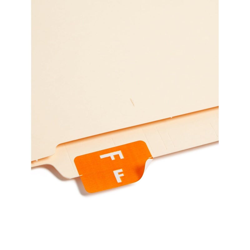 Smead AlphaZ ACCS Color-Coded Alphabetic Label, F, Orange, 100 Labels per Pack (67176) - Image 2